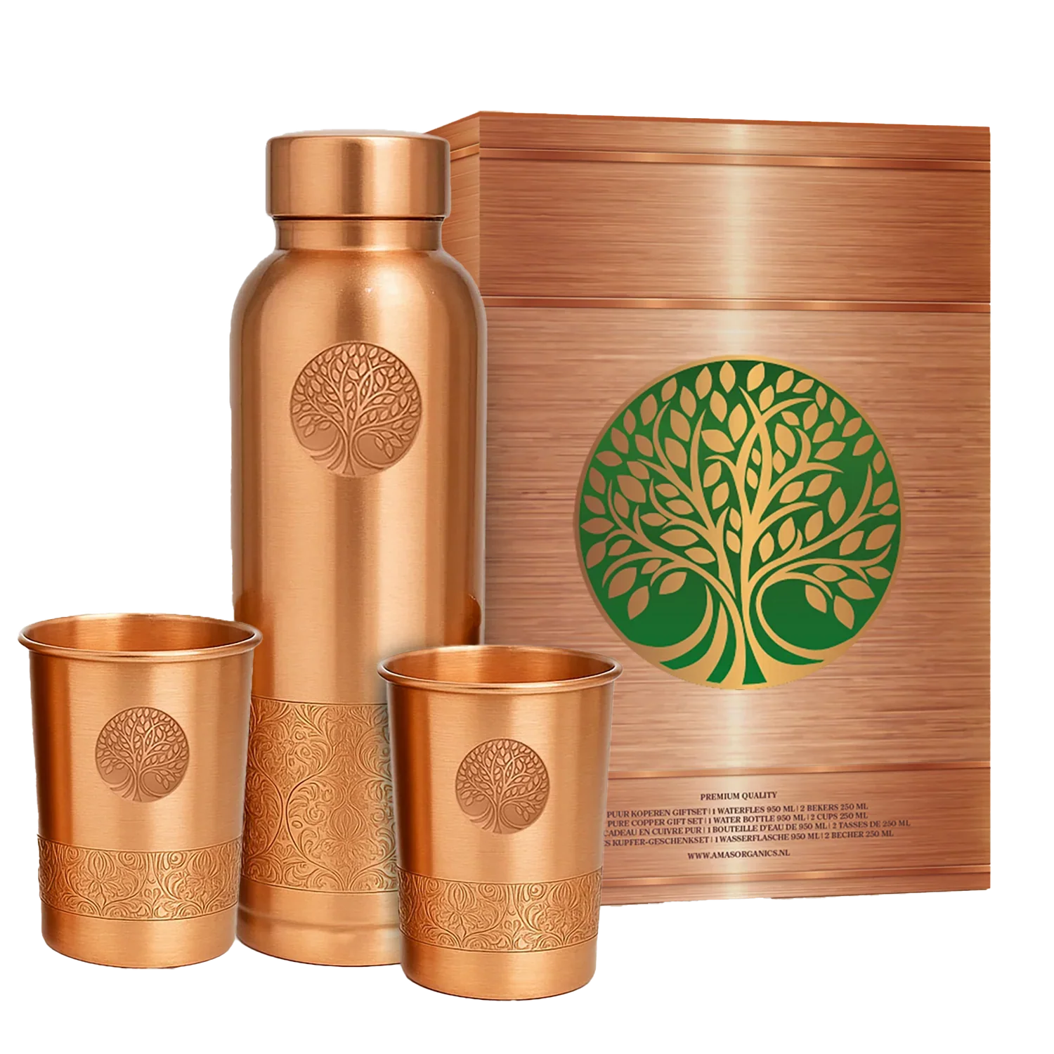 Koperen cadeauset