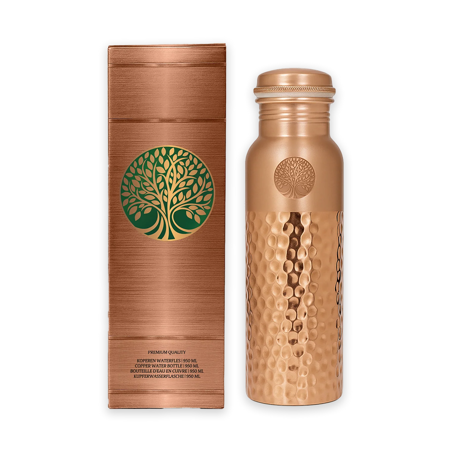Hammered koperen fles