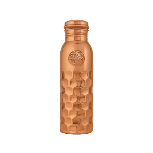 100% PUUR KOPEREN WATERFLES DIAMONDS | PREMIUM QUALITY | HANDGEMAAKT EN UNIEK | 950 ML | 350 G